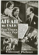 Afraid To Talk (1932) afişi