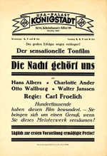 Die Nacht Gehört Uns (1929) afişi