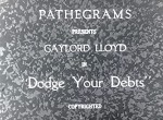Dodge Your Debts (1921) afişi