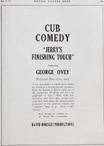 Jerry's Finishing Touch (1917) afişi