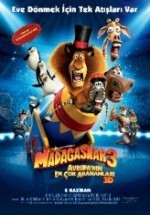 Madagaskar 3: Avrupa'nın En Çok Arananları (2012) afişi