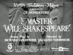 Master Will Shakespeare (1936) afişi