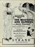 The Beautiful And Damned (1922) afişi