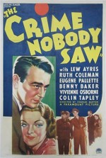 The Crime Nobody Saw (1937) afişi