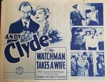 The Watchman Takes A Wife (1941) afişi