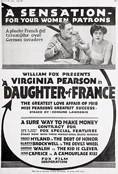 A Daughter Of France (1918) afişi A Daughter Of France (1918) afişi