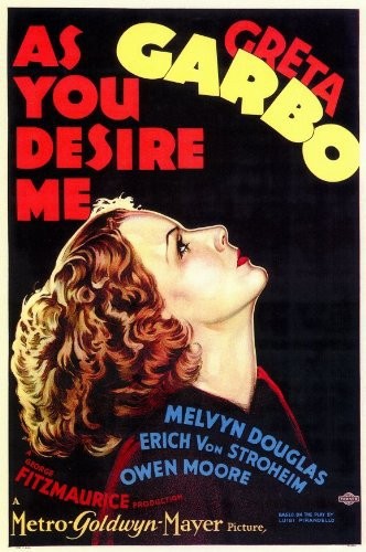 As You Desire Me (1932) afişi As You Desire Me (1932) afişi