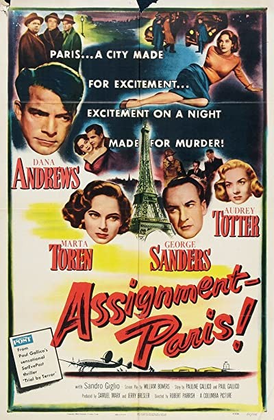 Assignment: Paris (1952) afişi Assignment: Paris (1952) afişi