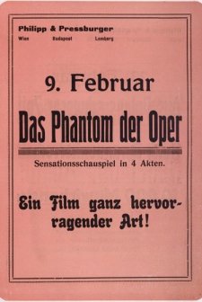 Das Phantom Der Oper (1916) afişi
