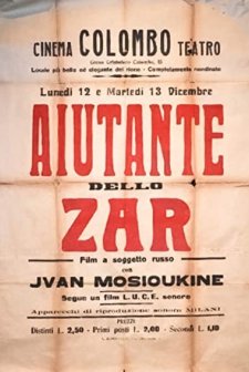 Der Adjutant Des Zaren (1929) afişi