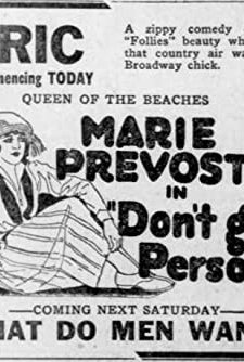 Don't Get Personal (1922) afişi