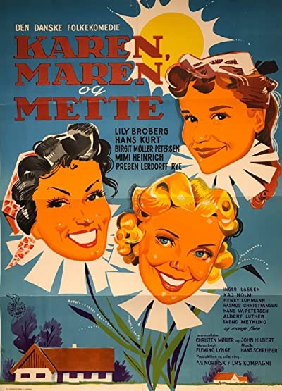 Karen, Maren Og Mette (1954) afişi Karen, Maren Og Mette (1954) afişi