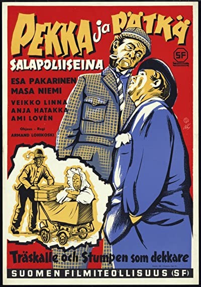 Pekka Ja Pätkä Salapoliiseina (1957) afişi Pekka Ja Pätkä Salapoliiseina (1957) afişi