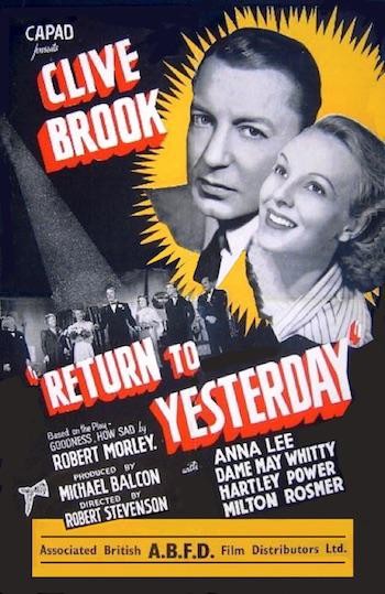 Return To Yesterday (1940) afişi Return To Yesterday (1940) afişi