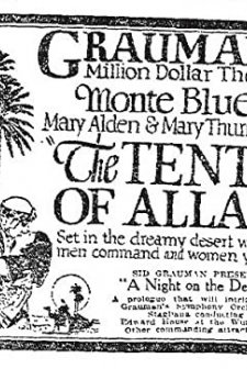 The Tents Of Allah (1923) afişi
