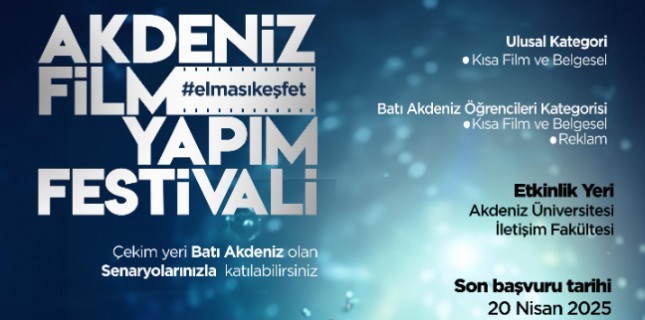 Akdeniz Film Yapım Festivali İçin Başvurular Devam Ediyor! Akdeniz Film Yapım Festivali İçin Başvurular Devam Ediyor!