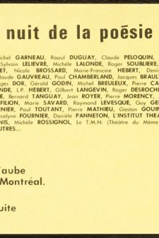 La Nuit De La Poésie 27 Mars 1970 (1971) afişi