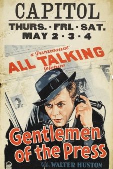 Gentlemen of the Press (1929) afişi