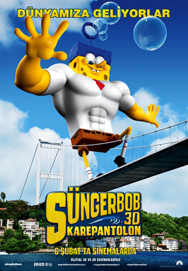 Sünger Bob Kare Pantolon 3D fotoğrafı