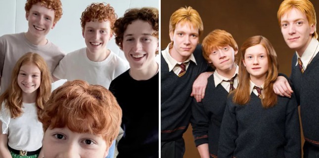 HBO'nun "Harry Potter" Dizisinin Yeni Weasley Ailesinden İlk Kare!